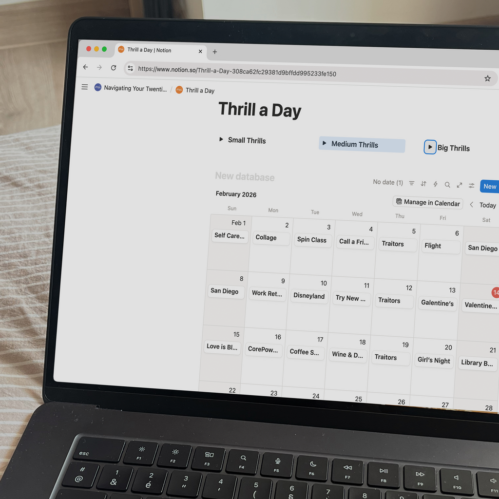 Navigating Your Twenties Notion Template